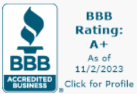 BBB | Accredited Business | BBB Rating: A+ | As Of 11/2/2023 | Click For Profile